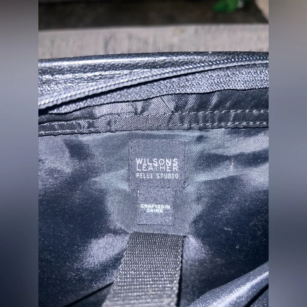 Wilson's Leather Pelle Studio Black Leather Men's Bag